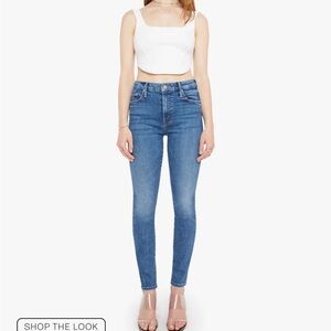 Mother skinny looker ankle fray Jeans